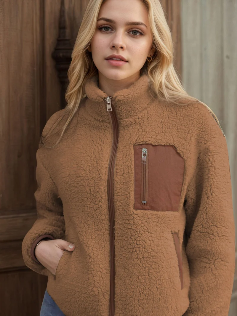 Damen kuscheliger Outdoor-Fleece-Jacke Drune