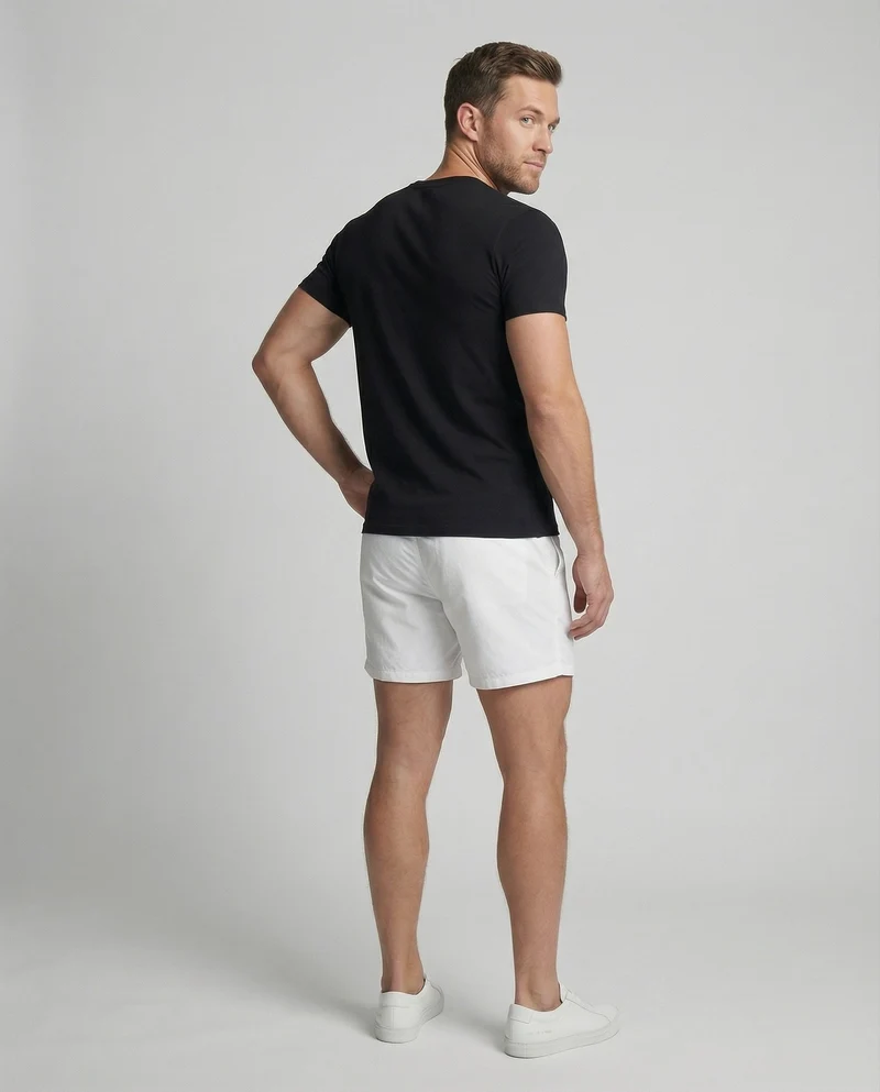 Herren Badeshorts Leicht Elastikbund Kordelzug