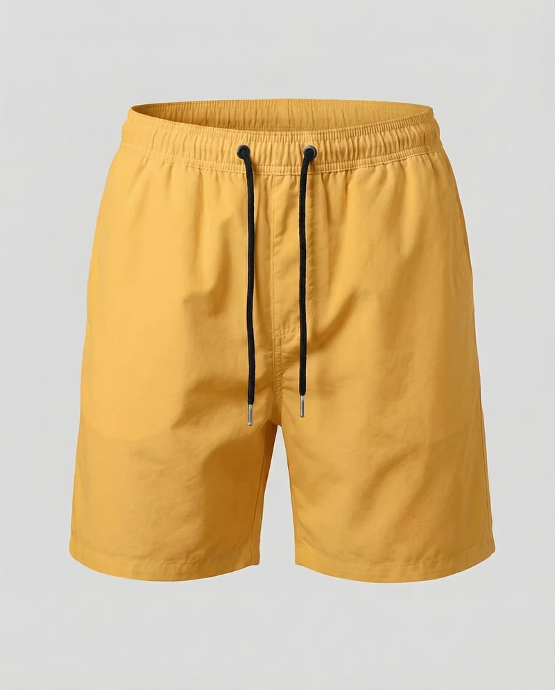 Herren Badeshorts Leicht Elastikbund Kordelzug