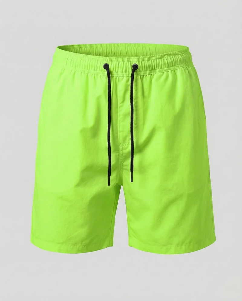 Herren Badeshorts Leicht Elastikbund Kordelzug
