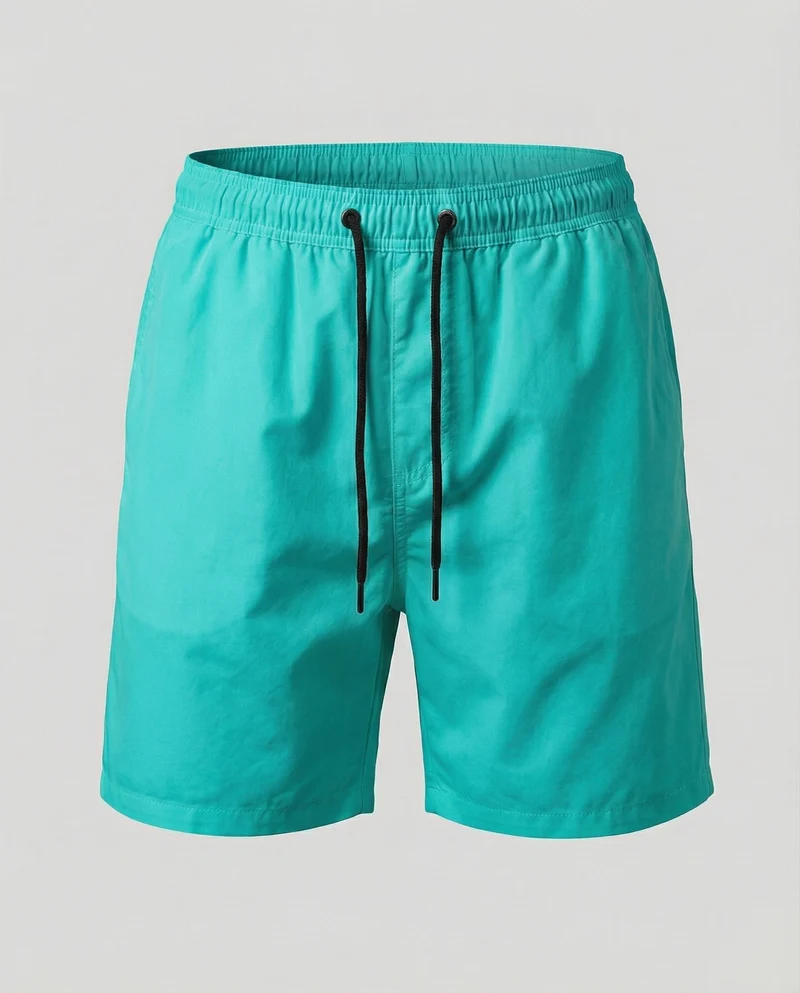 Herren Badeshorts Leicht Elastikbund Kordelzug