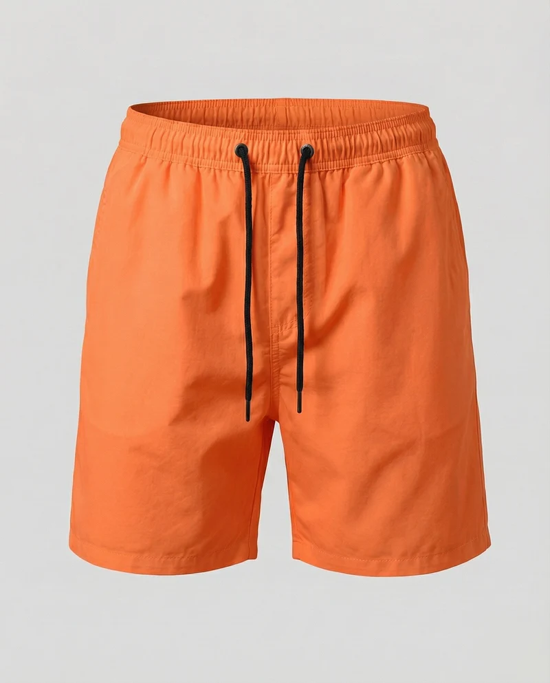 Herren Badeshorts Leicht Elastikbund Kordelzug