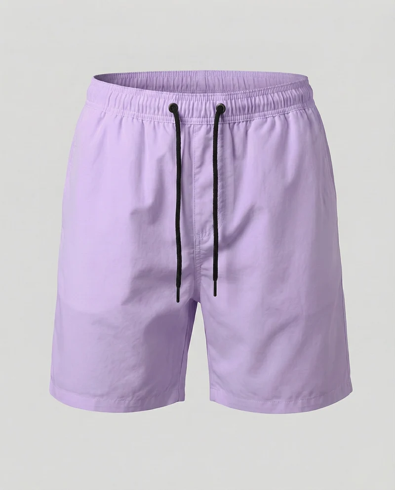 Herren Badeshorts Leicht Elastikbund Kordelzug