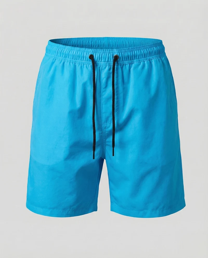 Herren Badeshorts Leicht Elastikbund Kordelzug