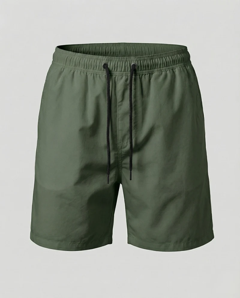 Herren Badeshorts Leicht Elastikbund Kordelzug