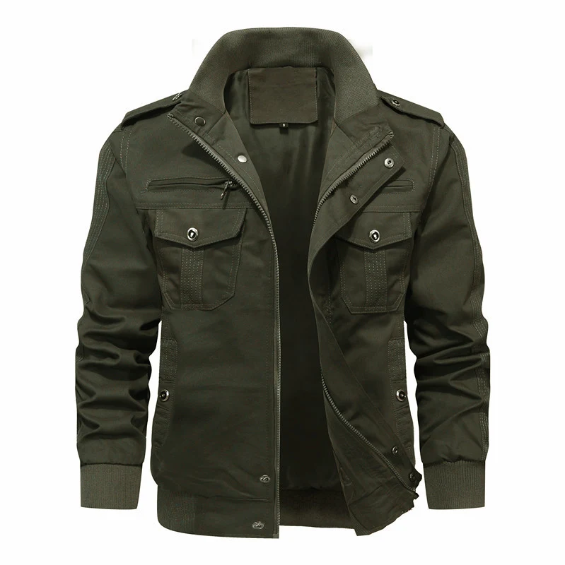 Herren Utility-Fieldjacke mit Stehkragen und Mehrfachtaschen Drune