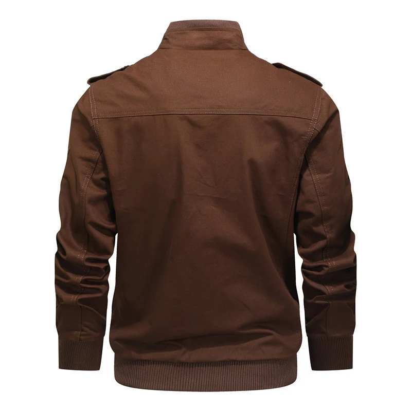 Herren Utility-Fieldjacke mit Stehkragen und Mehrfachtaschen Drune