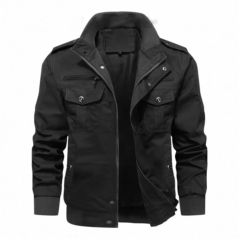 Herren Utility-Fieldjacke mit Stehkragen und Mehrfachtaschen Drune
