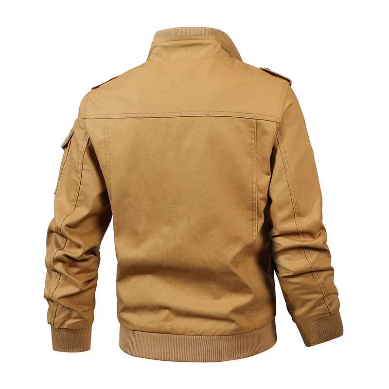 Herren Utility-Feldjacke mit Schulterklappen, mehreren Taschen und Rippbündchen Drune