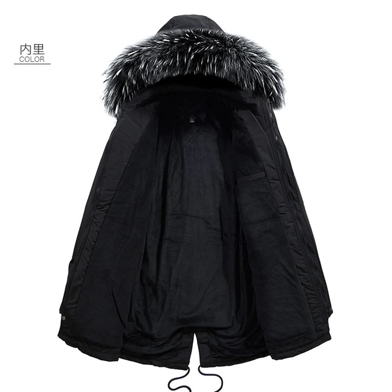 Herren Urbaner Thermo-Parka mit Kunstfellkapuze, Multifunktionstaschen und Taillenregulierung Drune