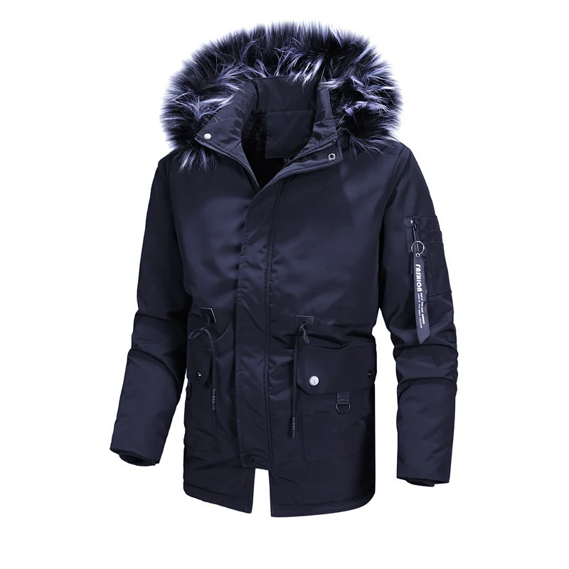 Herren Thermo-Parka mit abnehmbarer Kunstfellkapuze und wasserabweisender Isolierung Drune