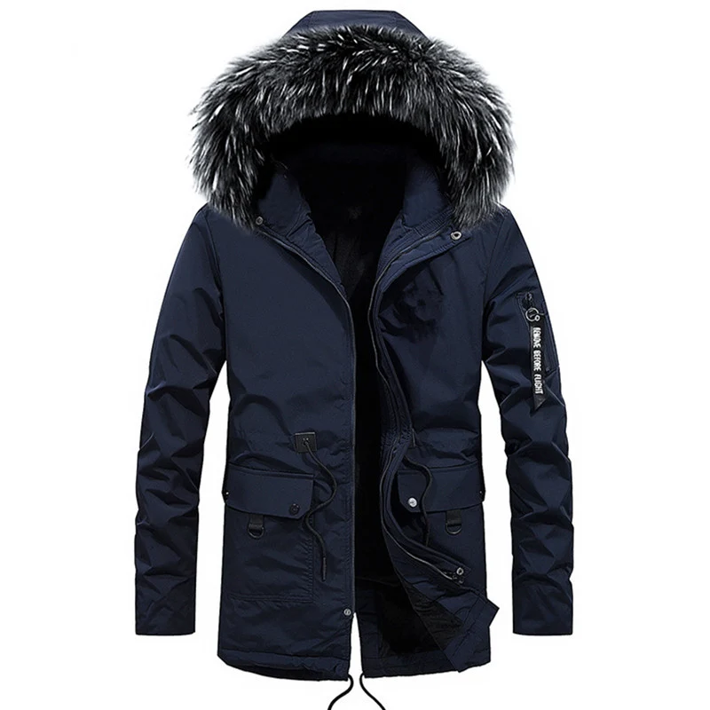 Herren Thermo-Parka mit abnehmbarer Kunstfellkapuze und wasserabweisender Isolierung Drune
