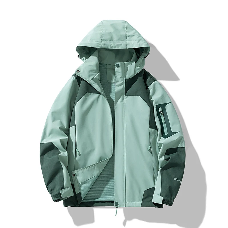 Herren Technische Outdoor-Softshelljacke mit Kapuze, Ärmeltasche und Mesh-Futter Drune