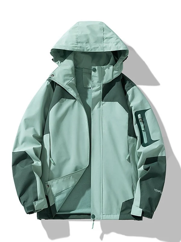 Herren Technische Outdoor-Softshelljacke mit Kapuze, Ärmeltasche und Mesh-Futter Drune