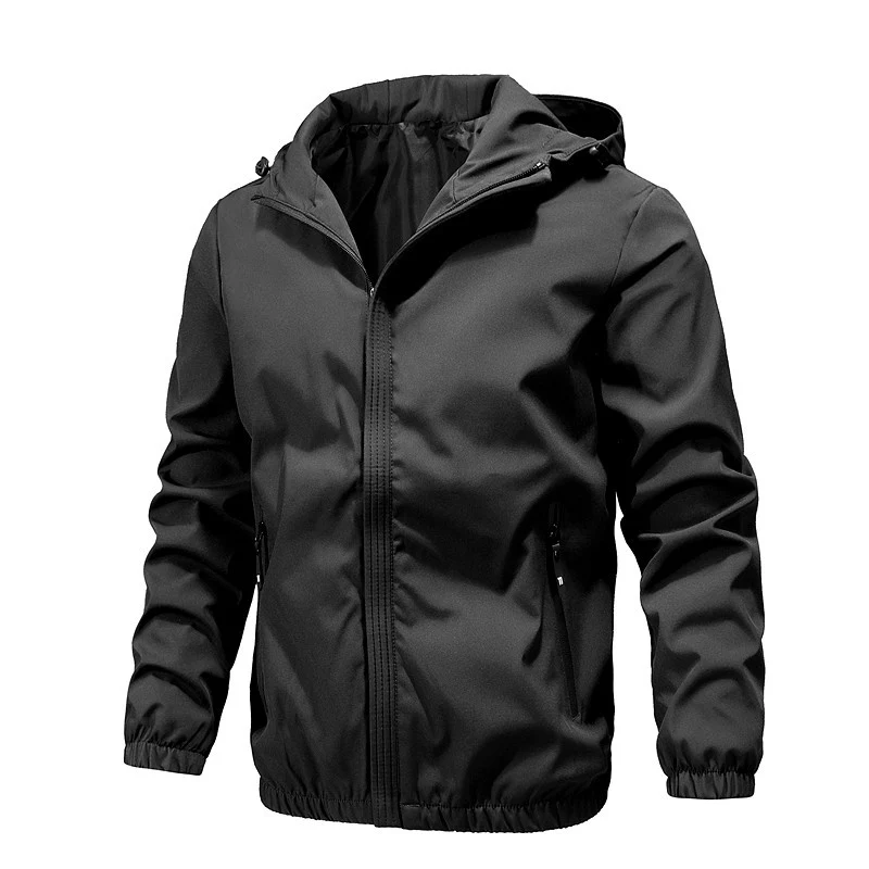 Herren Softshelljacke mit Kapuze, wind- und wasserabweisend, elastischen Bündchen Drune