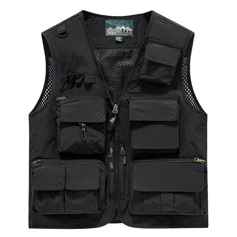 Herren Multifunktionale Outdoor-Weste mit zahlreichen Taschen