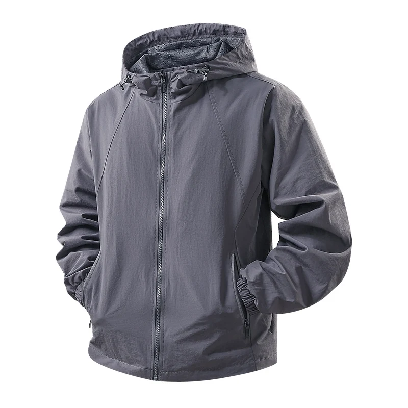 Herren Leichte Outdoor-Jacke mit Kapuze