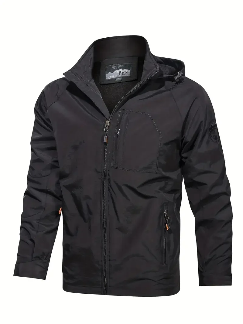Herren Leichte Outdoor-Jacke mit abnehmbarer Kapuze