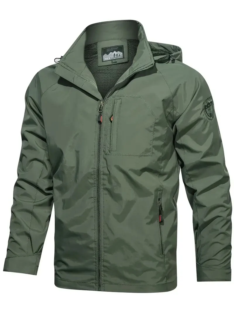 Herren Leichte Outdoor-Jacke mit abnehmbarer Kapuze