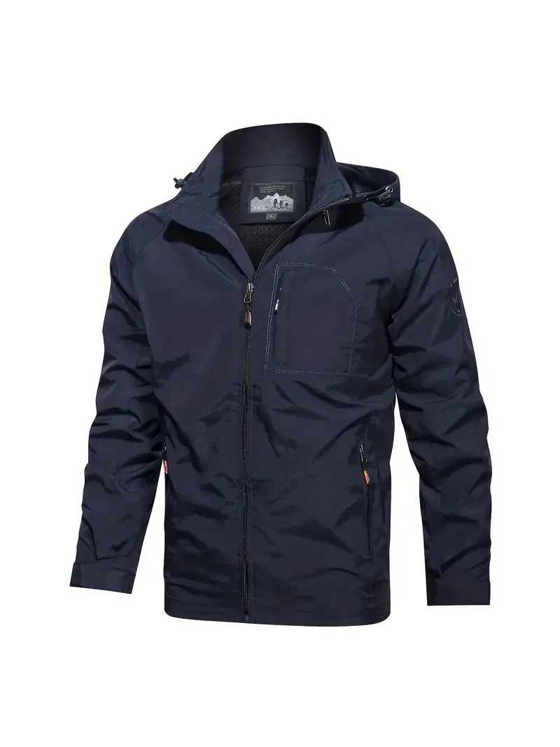 Herren Leichte Outdoor-Jacke mit abnehmbarer Kapuze