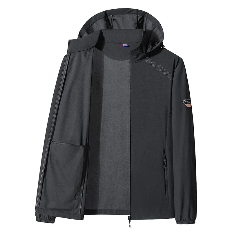 Herren Leichte Funktionsjacke mit Kapuze