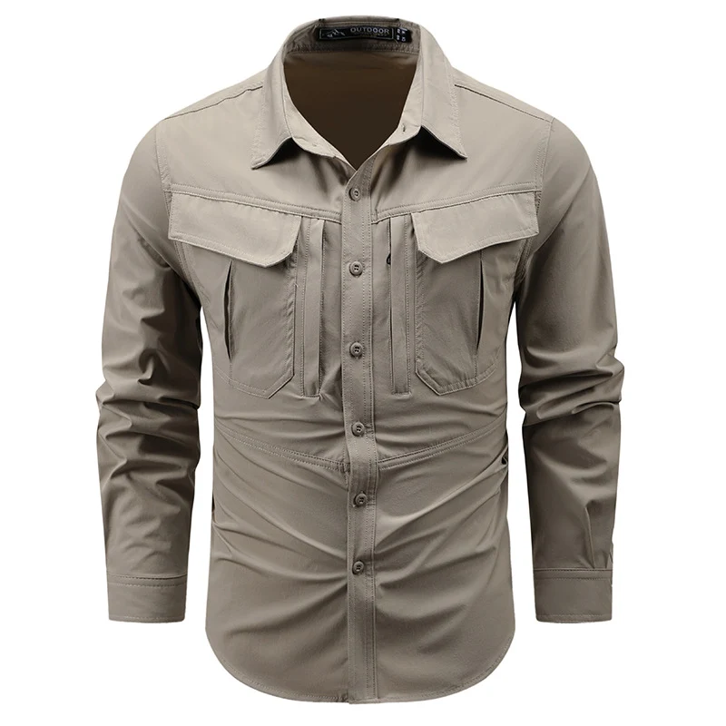 Herren Funktionales Outdoor-Hemd mit praktischen Taschen
