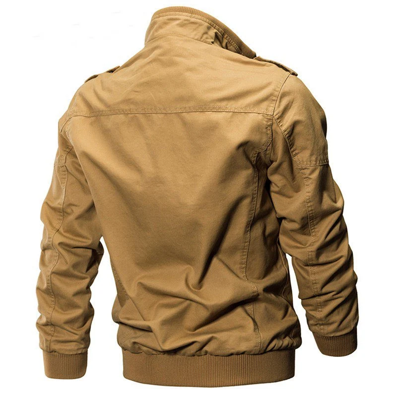 Herren Gefütterte Canvas-Fieldjacke mit Teddyfutter und Schulterklappen Drune