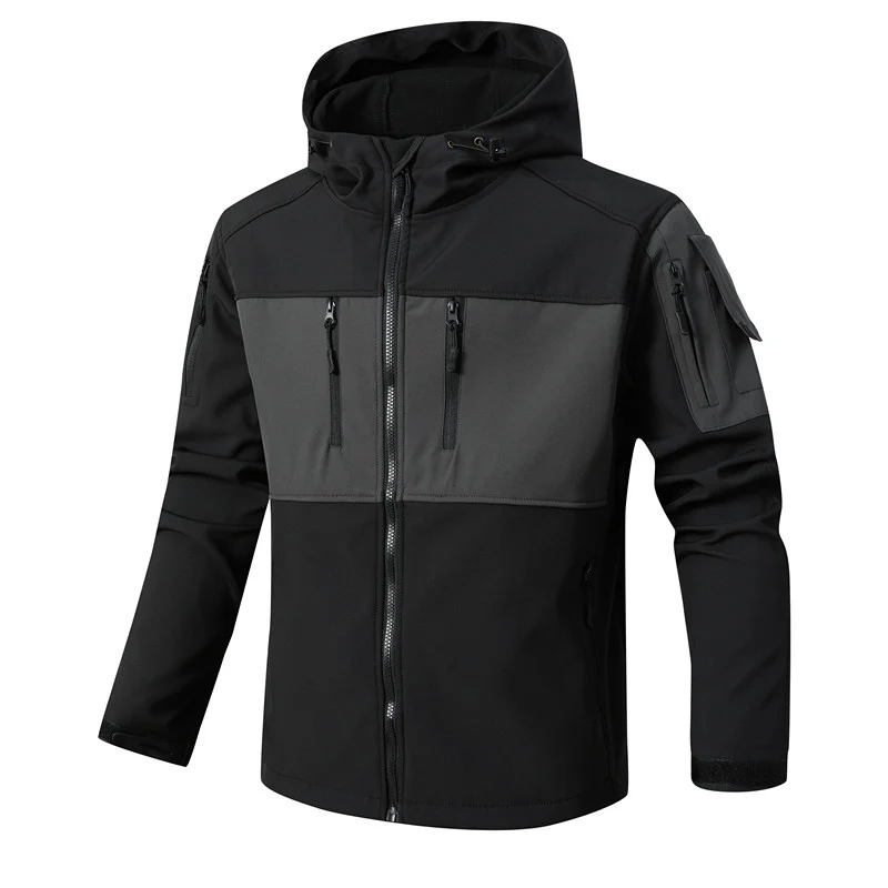 Herren funktionale Softshell-Jacke mit Fleece-Innenfutter und Kapuze Drune