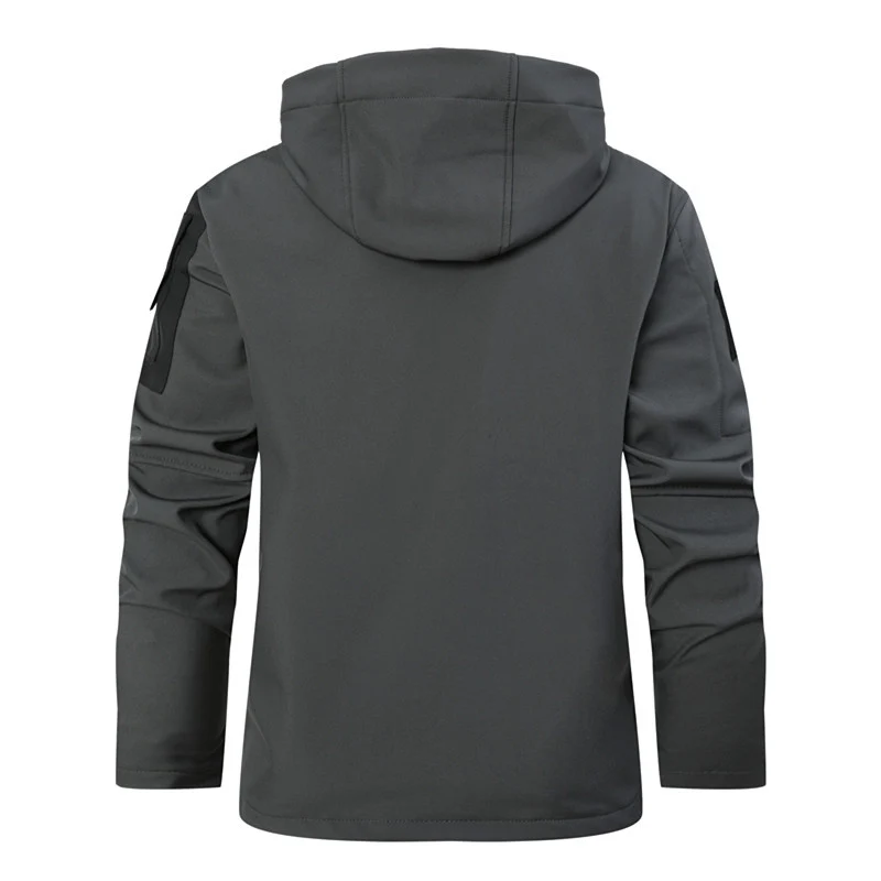 Herren funktionale Softshell-Jacke mit Fleece-Innenfutter und Kapuze Drune
