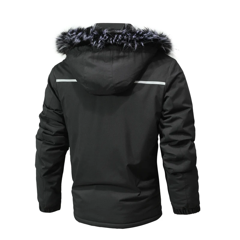 Herren Arctic-Parka mit abnehmbarer Kunstfellkapuze und verstärkten Utility-Taschen Drune