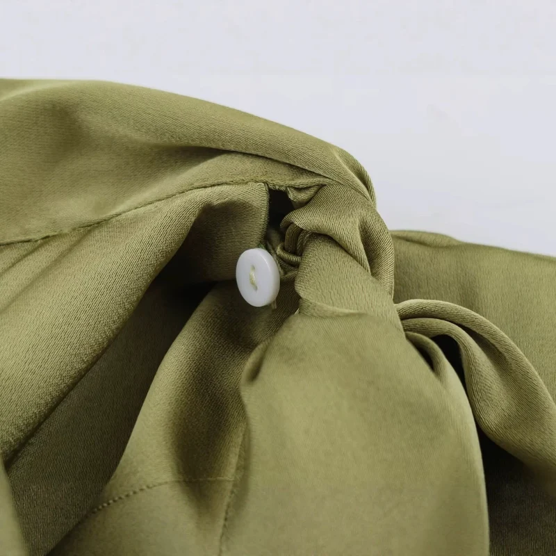 Damen Ärmellose Seidenoptik-Bluse mit Schleifenkragen und Spitzeneinsätzen Drune