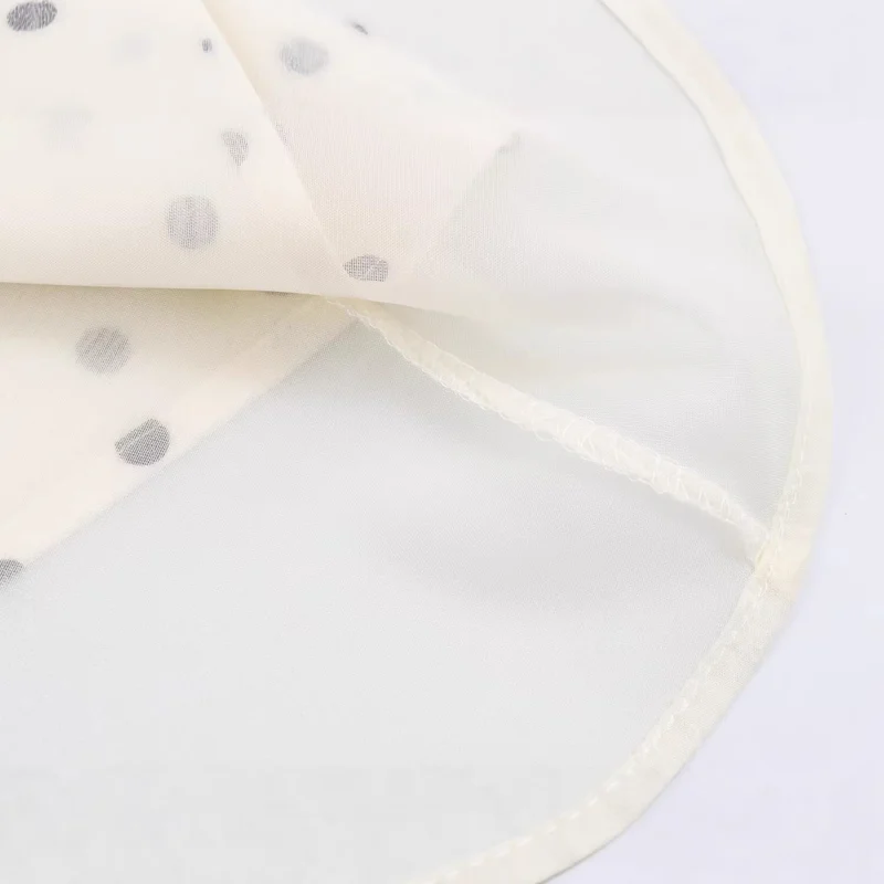 Damen A-Linien-Midirock mit doppellagigem Saum und Polka-Dot-Print Drune