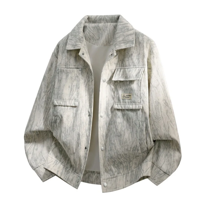Herren Utility-Overshirt aus Vintage-Optik mit Druckknopfleiste, Pattentaschen & gebürsteter Struktur Drune