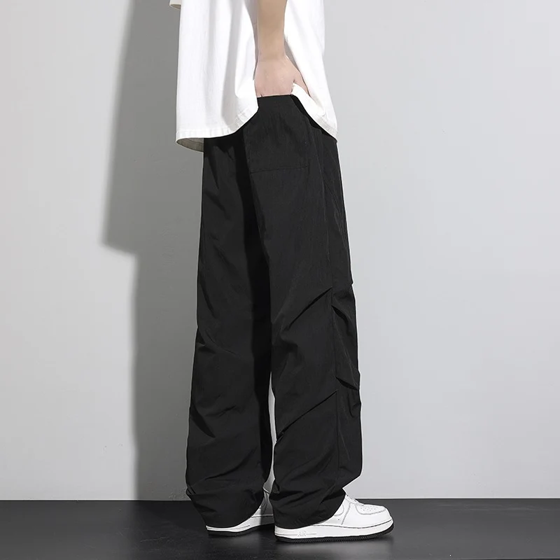 Herren Utility-Cargo-Loungehose mit Tunnelzugbund, Mehrfachtaschen & weitem Bein Drune