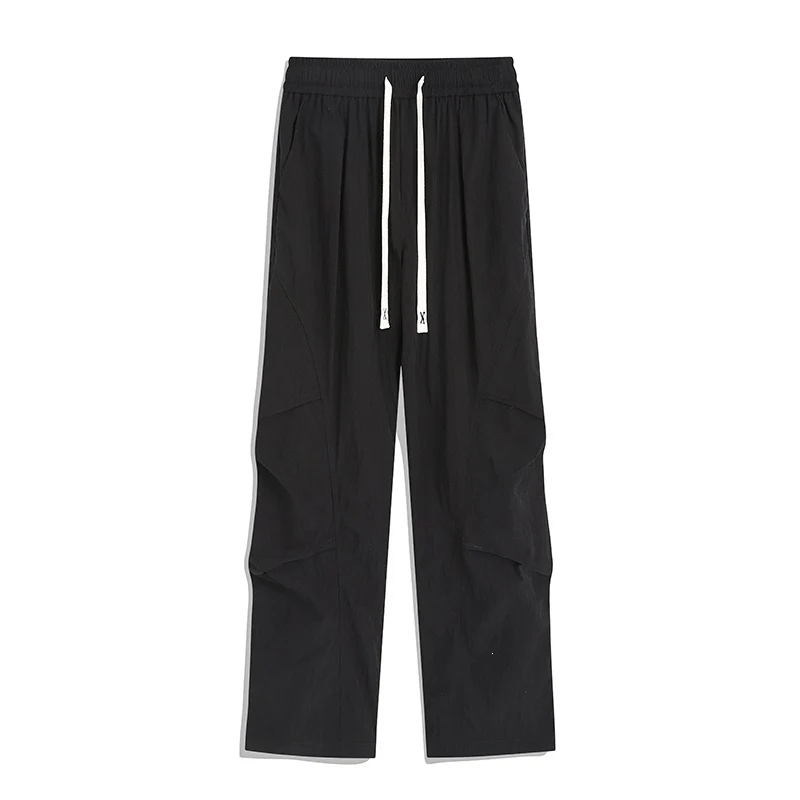 Herren Utility-Cargo-Loungehose mit Tunnelzugbund, Mehrfachtaschen & weitem Bein Drune
