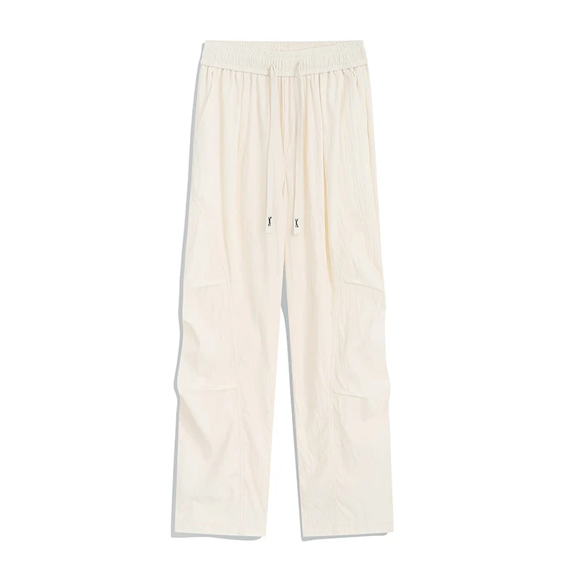 Herren Utility-Cargo-Loungehose mit Tunnelzugbund, Mehrfachtaschen & weitem Bein Drune