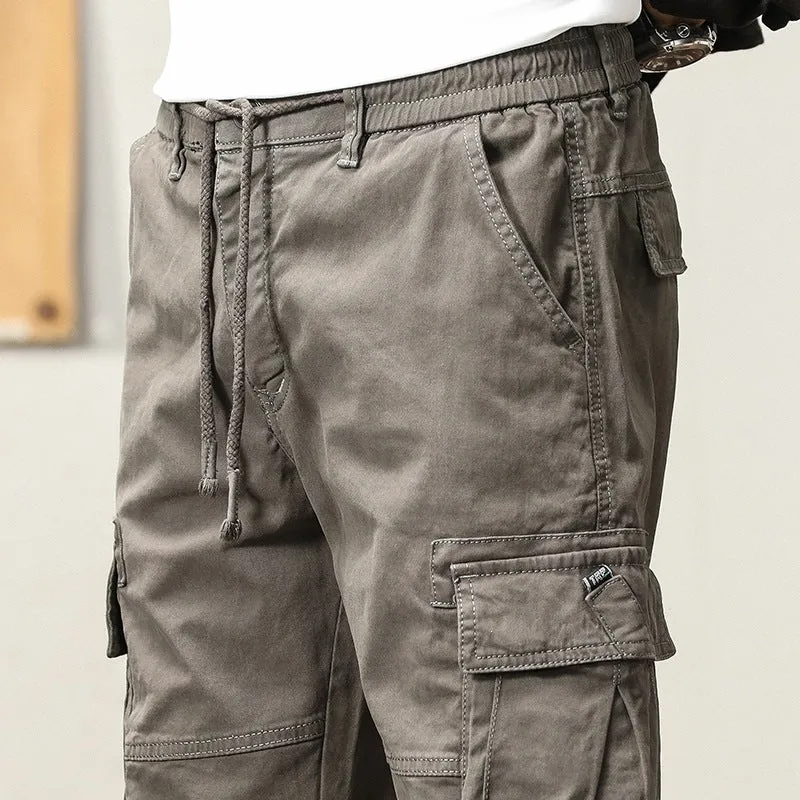 Herren Utility-Cargo-Jogginghose mit Tunnelzug, Multifunktionstaschen und elastischen Bündchen Drune