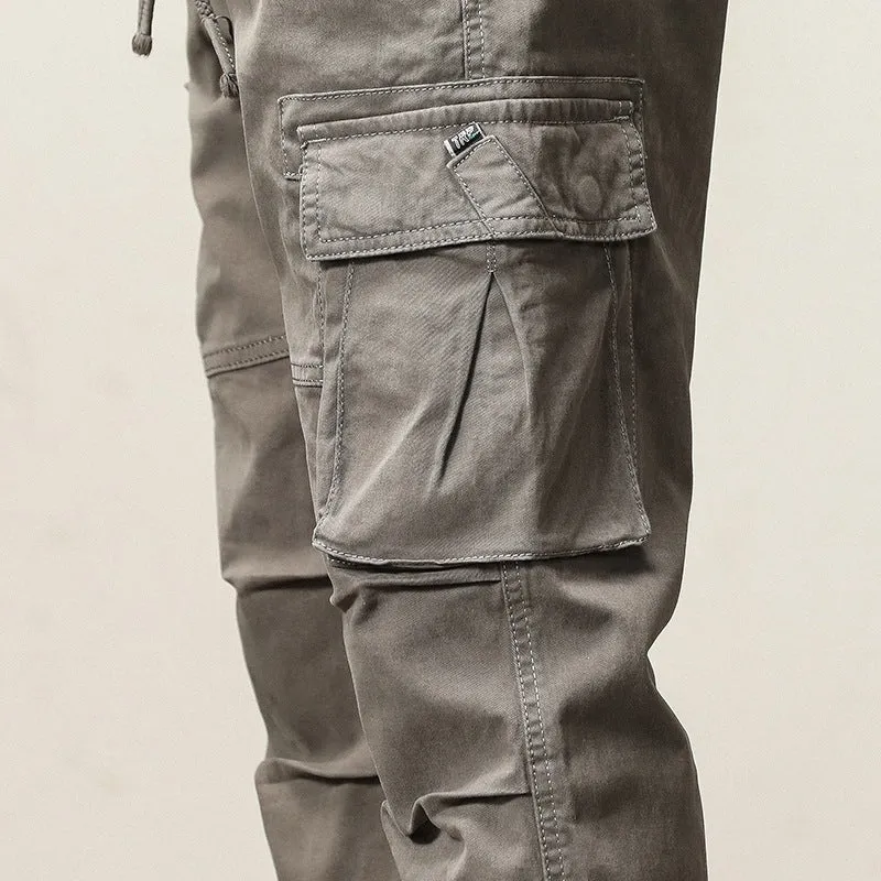 Herren Utility-Cargo-Jogginghose mit Tunnelzug, Multifunktionstaschen und elastischen Bündchen Drune