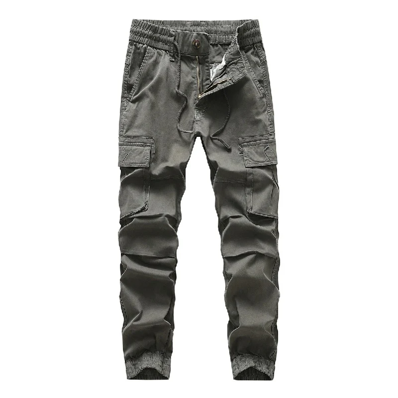 Herren Utility-Cargo-Jogginghose mit Tunnelzug, Multifunktionstaschen und elastischen Bündchen Drune