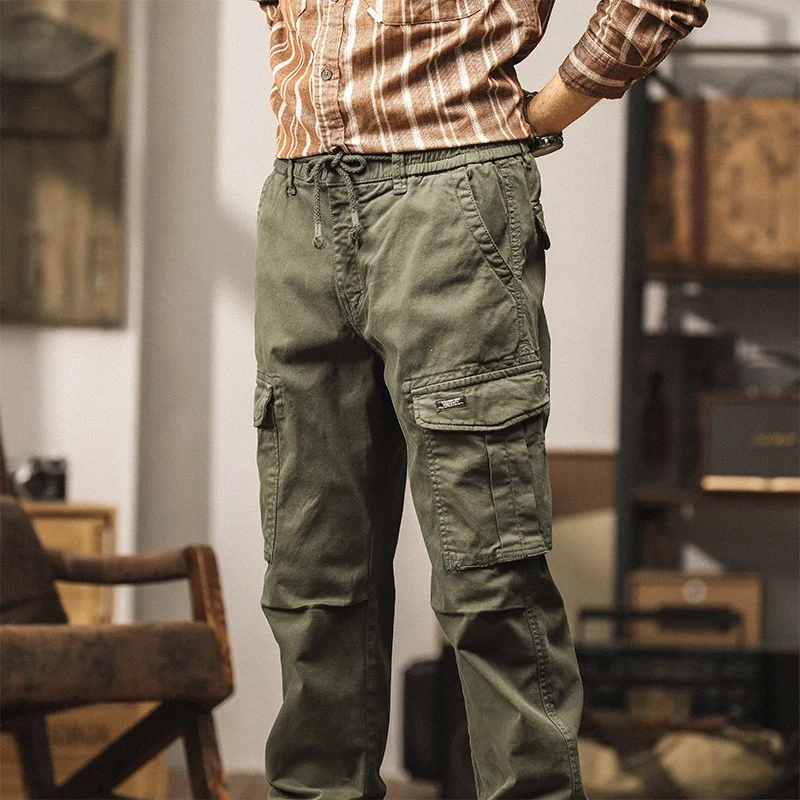 Herren Utility-Cargo-Jogginghose mit Mehrfachtaschen, elastischen Bündchen & Reißverschlussdetail Drune