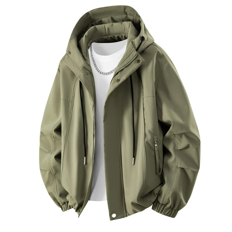 Herren Urbanes Tech-Hoodie mit wetterfester Membran, verdecktem Reißverschluss & elastischem Saum Drune