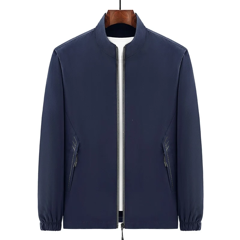 Herren Urbaner Micro‑Ripstop‑Übergangsblouson mit Stehkragen, verdecktem Reißverschluss & elastischen Manschetten Drune