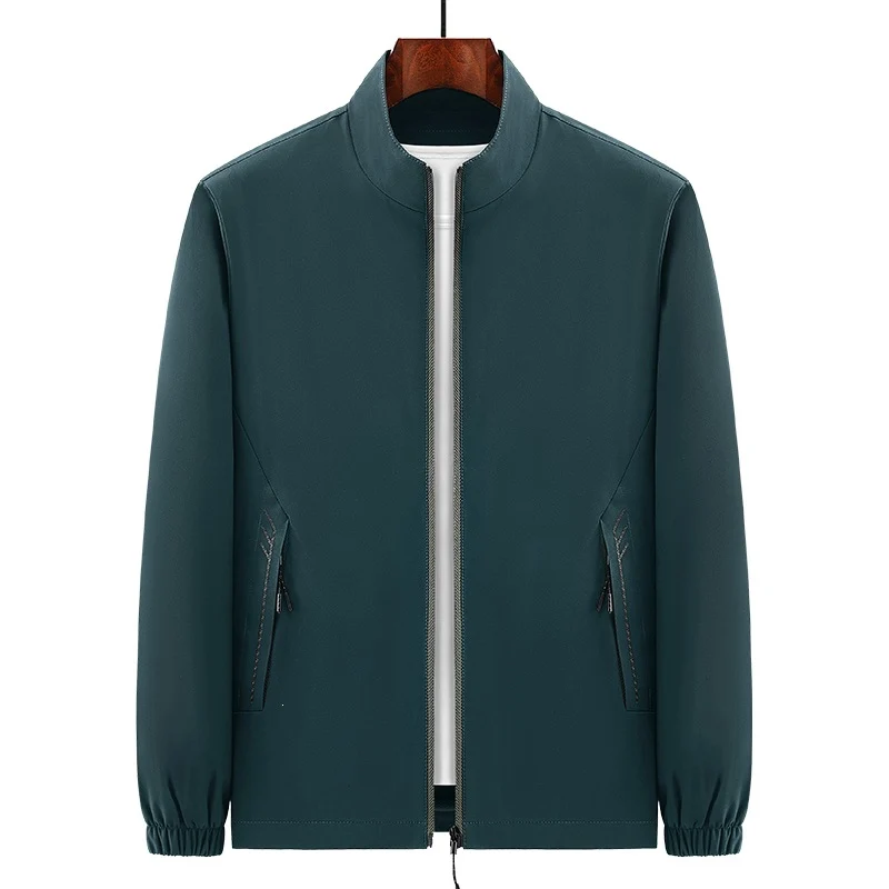 Herren Urbaner Micro‑Ripstop‑Übergangsblouson mit Stehkragen, verdecktem Reißverschluss & elastischen Manschetten Drune