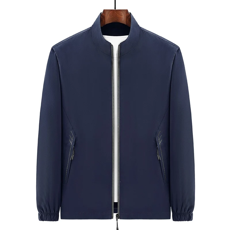 Herren Urbaner Micro‑Ripstop‑Übergangsblouson mit Stehkragen, verdecktem Reißverschluss & elastischen Manschetten Drune