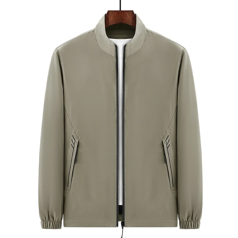 Herren Urbaner Micro‑Ripstop‑Übergangsblouson mit Stehkragen, verdecktem Reißverschluss & elastischen Manschetten Drune