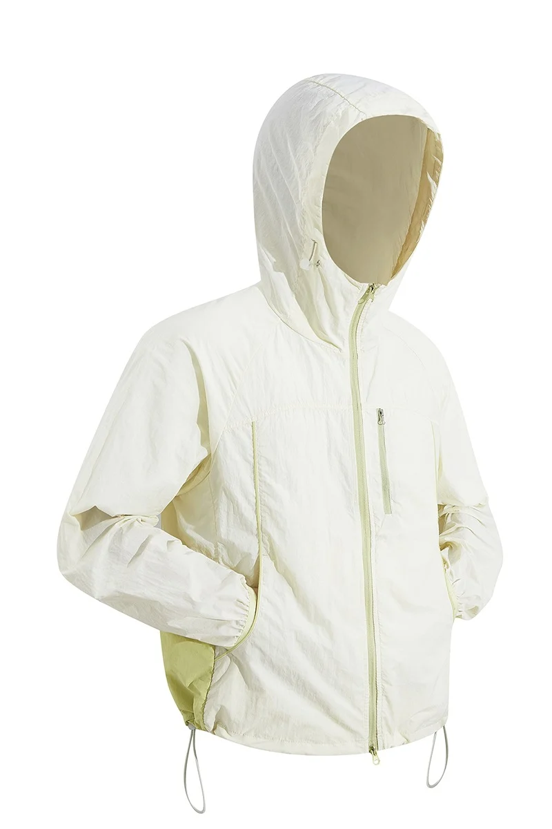 Herren Ultraleichte Kapuzenwindjacke aus Ripstop mit verstellbarem Saum & Brustreißverschluss Drune