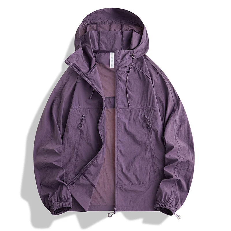 Herren Ultraleichte Kapuzen‑Windjacke mit Packfunktion, Meshfutter & Reißverschlusstaschen Drune