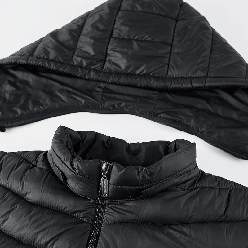 Herren Ultraleichte gesteppte Kapuzenjacke mit Thermofüllung & Packable‑Design Drune
