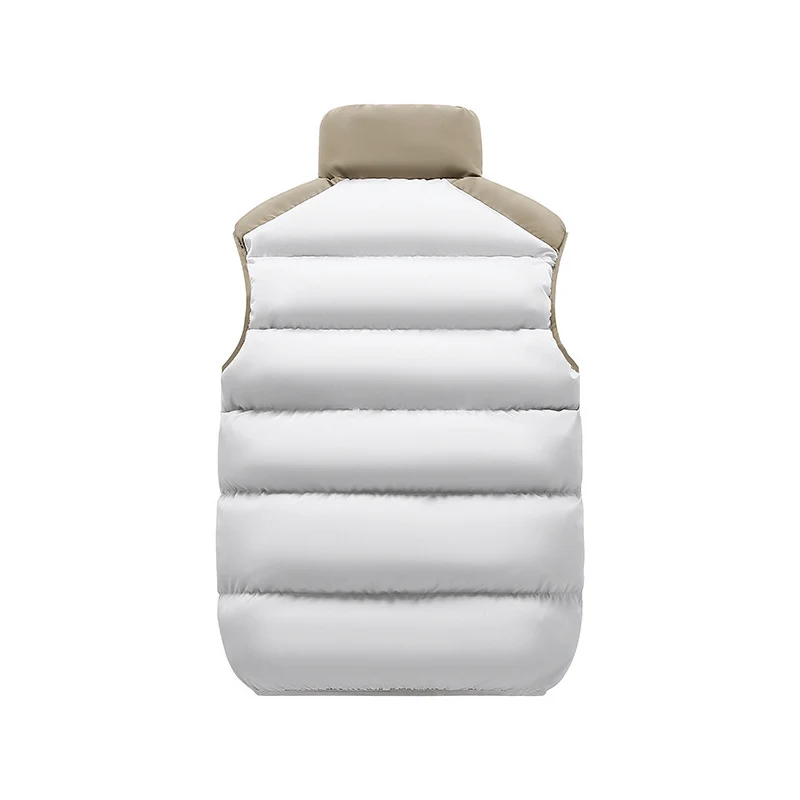Herren Thermo-Steppweste mit hohem Stehkragen, Farbblock‑Design & Reißverschlusstaschen Drune