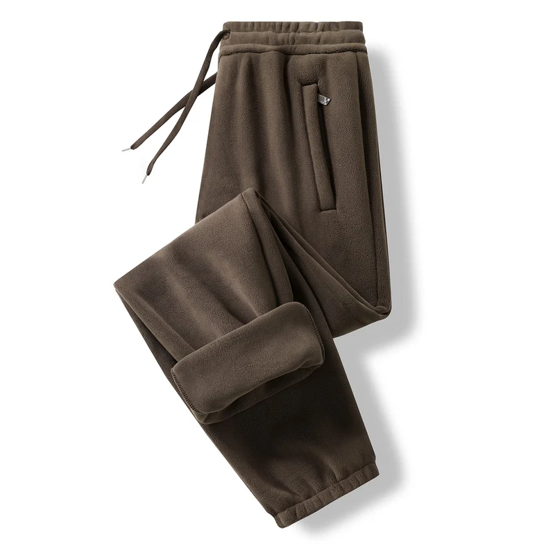 Herren Thermo-Fleece-Jogginghose mit angerauter Innenseite und Kordelbund Drune
